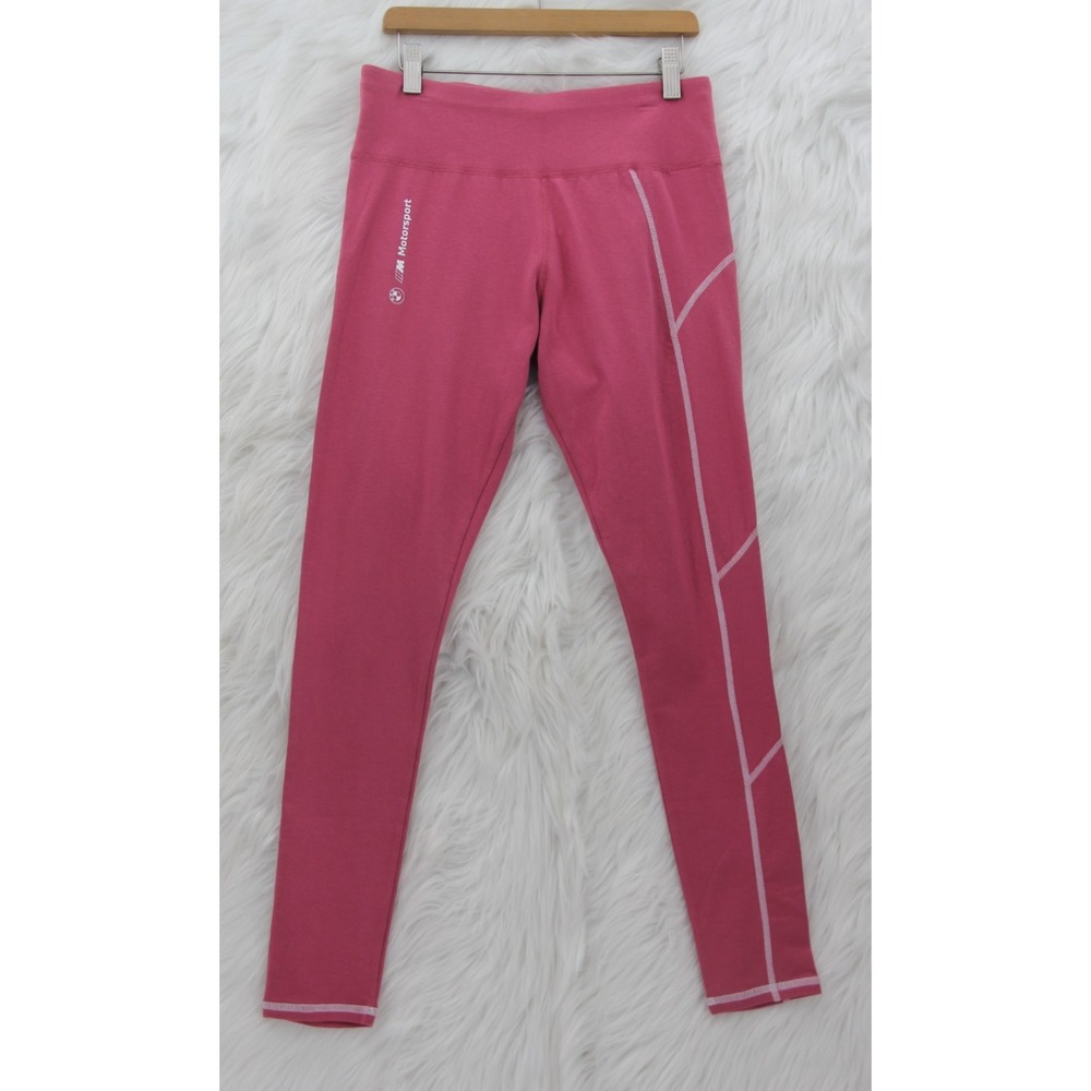 PUMA Womens BMW MMS Motorsport Leggings 7/8 Casual Pink Pocket S Athleisure Logo